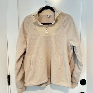 Princess Polly Cream Quarter-Zip Sweater size small/medium